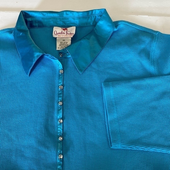 Quacker factory women’s long sleeved shirt size 2X - Picture 1 of 9
